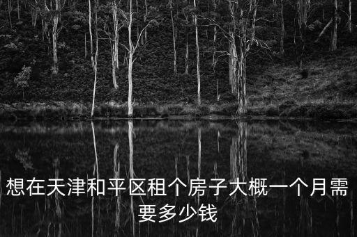 想在天津和平區租個房子大概一個月需要多少錢