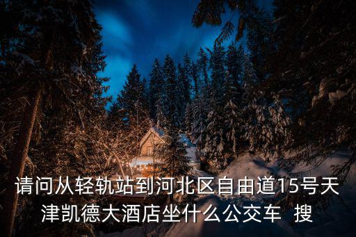 請問從輕軌站到河北區自由道15號天津凱德大酒店坐什么公交車  搜