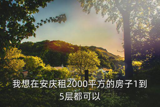 我想在安慶租2000平方的房子1到5層都可以