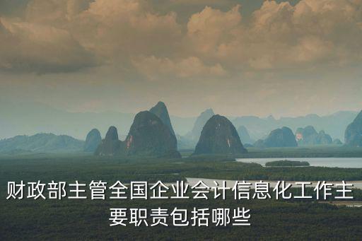 財(cái)政部主管全國(guó)企業(yè)會(huì)計(jì)信息化工作主要職責(zé)包括哪些