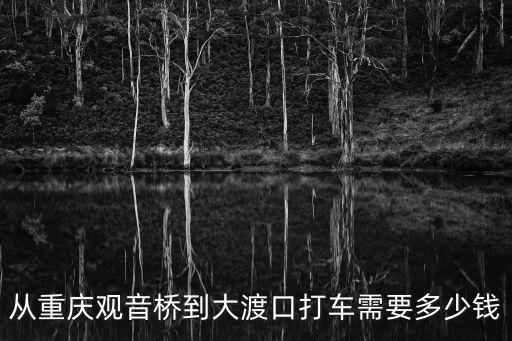 從重慶觀音橋到大渡口打車需要多少錢