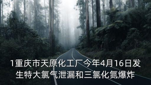 重慶市區(qū)化工廠爆炸，1重慶市天原化工廠今年4月16日發(fā)生特大氯氣泄漏和三氯化氮爆炸