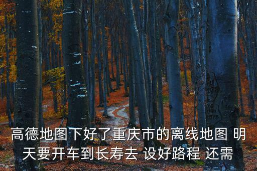 高德地圖下好了重慶市的離線地圖 明天要開車到長壽去 設(shè)好路程 還需