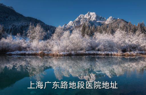 上海廣東路地段醫院地址
