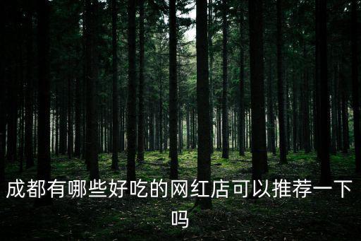 成都有哪些好吃的網(wǎng)紅店可以推薦一下嗎