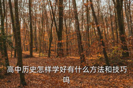 高中歷史學習方法,學習歷史可以鍛煉記憶力和解決問題能力