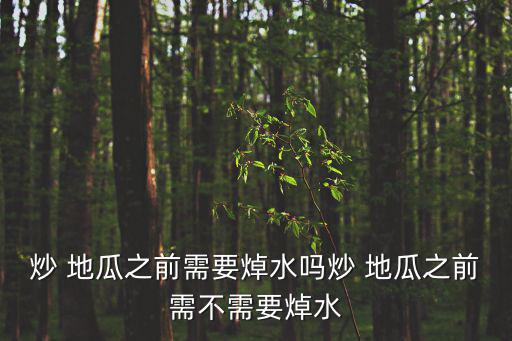 炒 地瓜之前需要焯水嗎炒 地瓜之前需不需要焯水