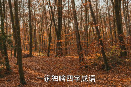  一家獨啥四字成語