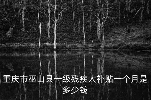 重慶市巫山縣一級殘疾人補貼一個月是多少錢