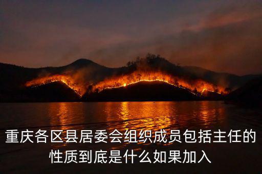 重慶各區縣居委會組織成員包括主任的性質到底是什么如果加入