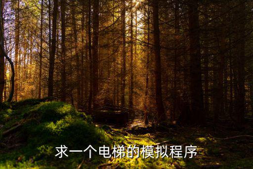 求一個電梯的模擬程序