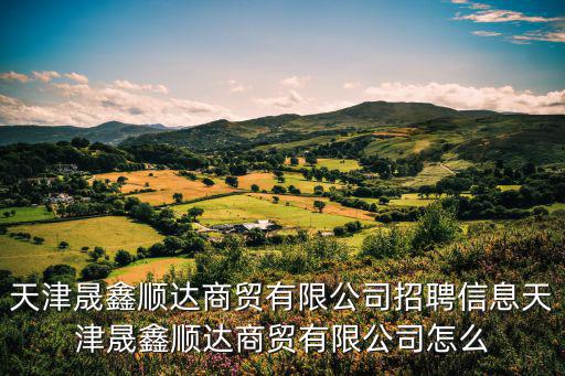 天津晟鑫順達商貿有限公司招聘信息天津晟鑫順達商貿有限公司怎么