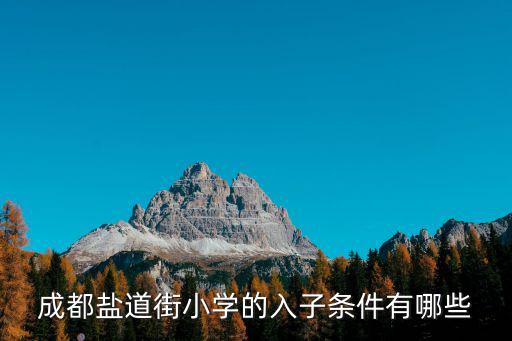 成都鹽道街小學的入子條件有哪些