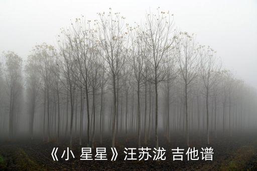 《小 星星》汪蘇瀧 吉他譜