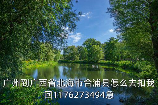 廣州到廣西省北海市合浦縣怎么去扣我回1176273494急