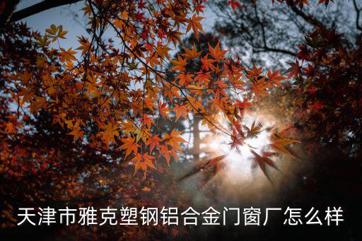 天津市雅克塑鋼鋁合金門窗廠怎么樣