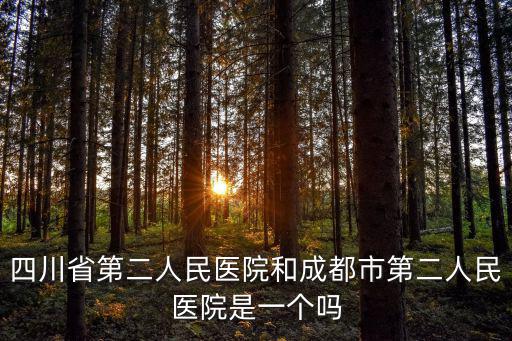 成都市第二人民醫(yī)院和省醫(yī)院東區(qū)，四川省第二人民醫(yī)院和成都市第二人民醫(yī)院是一個(gè)嗎