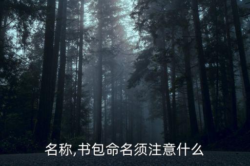 工廠名稱,書包命名須注意什么?