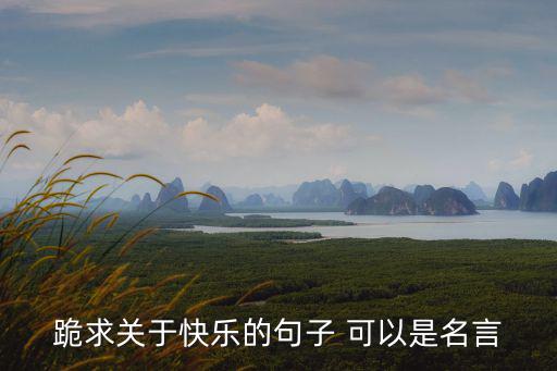 跪求關于快樂的句子 可以是名言