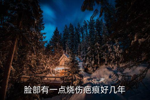 臉部有一點燒傷疤痕好幾年