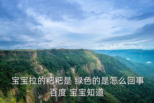 寶寶拉綠色便便,寶寶綠便可調節腸胃菌群勿縱食