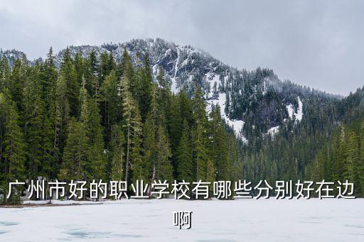 廣州市好的職業學校有哪些分別好在邊啊