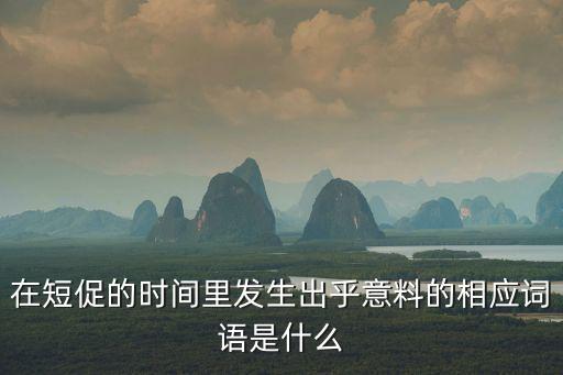 在短促的時間里發生出乎意料的相應詞語是什么