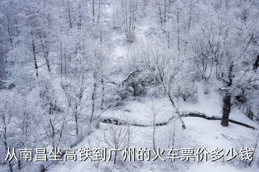 從南昌坐高鐵到廣州的火車票價多少錢