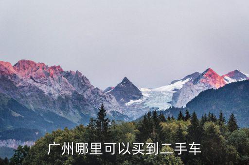 廣州哪里可以買到二手車