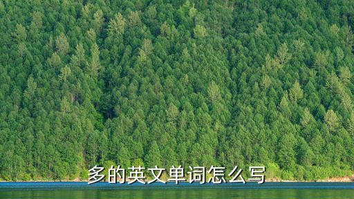 多的英文單詞怎么寫