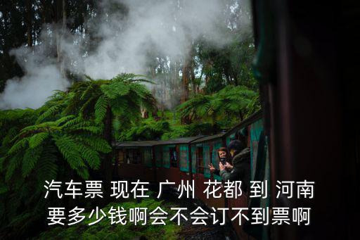 汽車票 現(xiàn)在 廣州 花都 到 河南要多少錢啊會(huì)不會(huì)訂不到票啊
