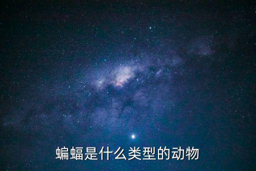蝙蝠是什么類型的動物