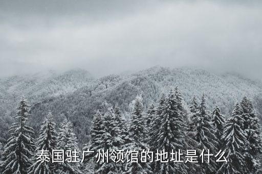  泰國駐廣州領館的地址是什么