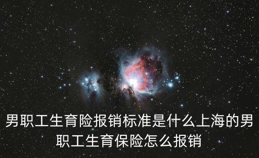 男職工生育險報銷標準是什么上海的男職工生育保險怎么報銷