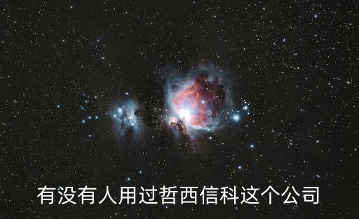 有沒有人用過哲西信科這個公司