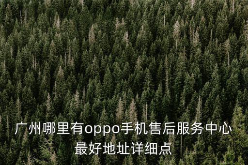 廣州哪里有oppo手機售后服務中心最好地址詳細點