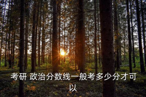  考研 政治分數線一般考多少分才可以