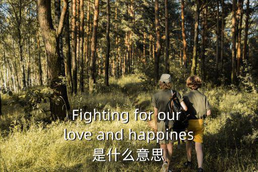 Fighting for our love and happines是什么意思