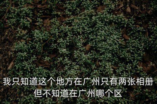 我只知道這個(gè)地方在廣州只有兩張相冊(cè)但不知道在廣州哪個(gè)區(qū)