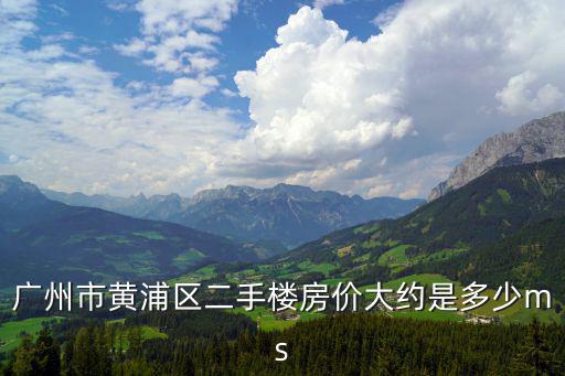 廣州市黃浦區二手樓房價大約是多少ms