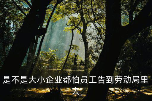 是不是大小企業都怕員工告到勞動局里去