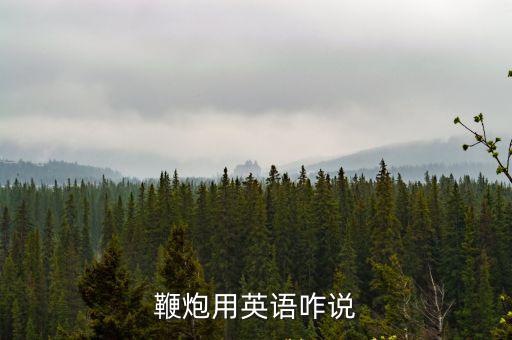 鞭炮用英語咋說