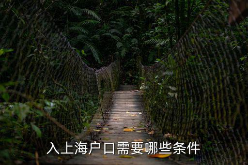 入上海戶口需要哪些條件