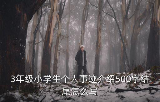 3年級小學生個人事跡介紹500字結尾怎么寫