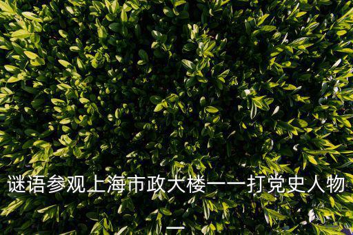 謎語參觀上海市政大樓一一打黨史人物一