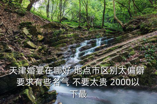 天津婚宴在哪好 地點(diǎn)市區(qū)別太偏僻 要求有些名氣 不要太貴 2000以下最