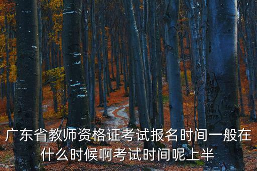 廣東省教師資格證考試報名時間一般在什么時候啊考試時間呢上半