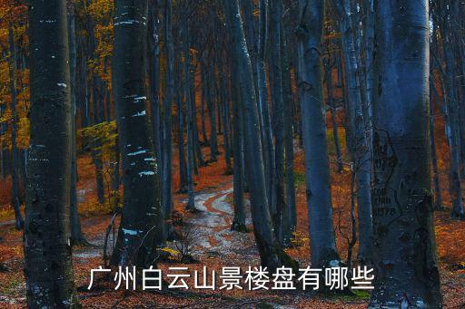 廣州白云山景樓盤有哪些