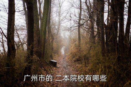 廣州市的 二本院校有哪些