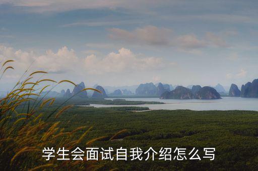 學生會面試自我介紹怎么寫